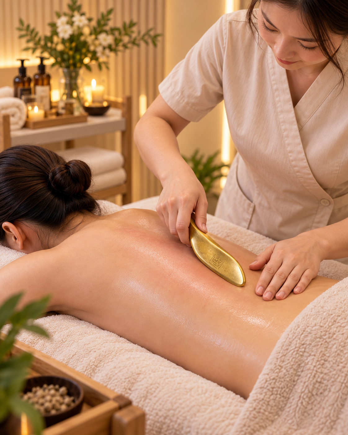 Meridian release and Gua Sha body treatment
